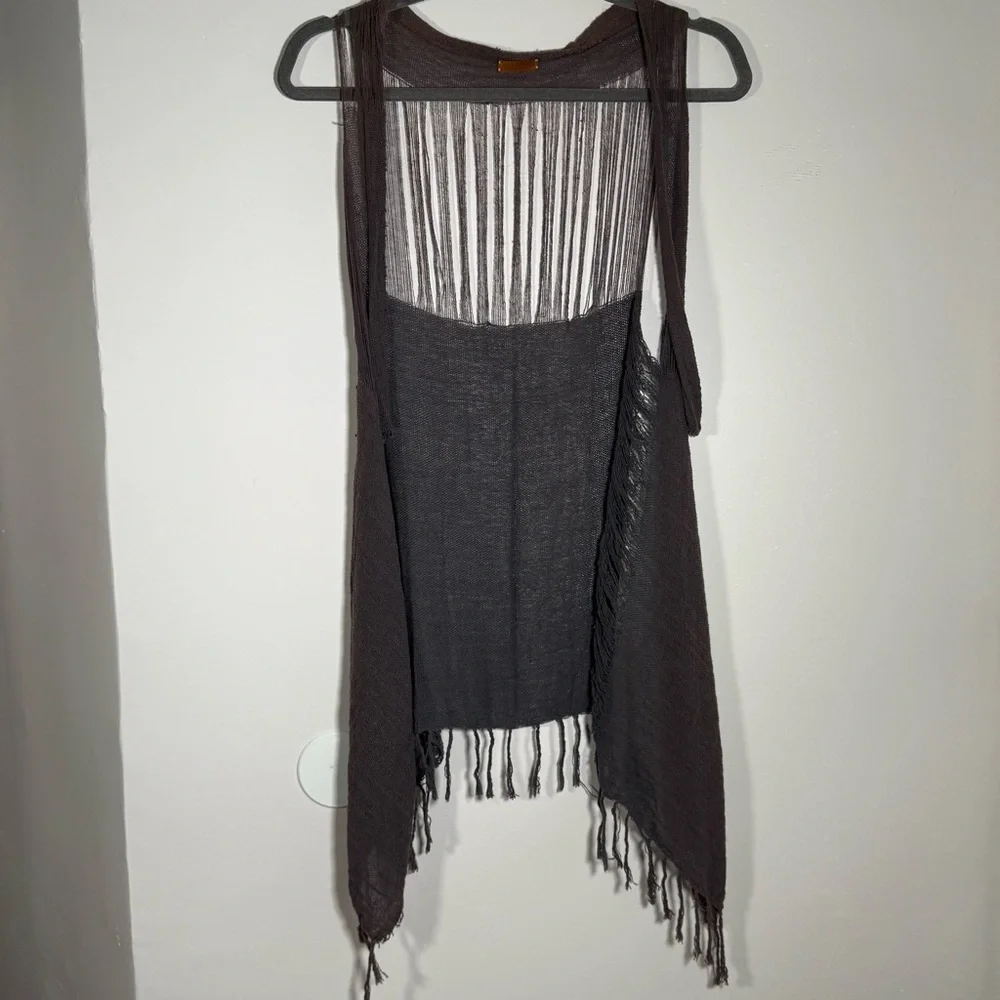 Caravana Tulum Plum Open Knit Gauze Boho Festival Desert Coachella Cardigan OS - Picture 11 of 11
